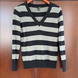 Black and grey striped HM sweater